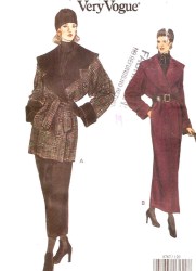 8767 EZ VOGUE STRT COLLAR COAT LENGTHS, SCARF PATTERN 6-10